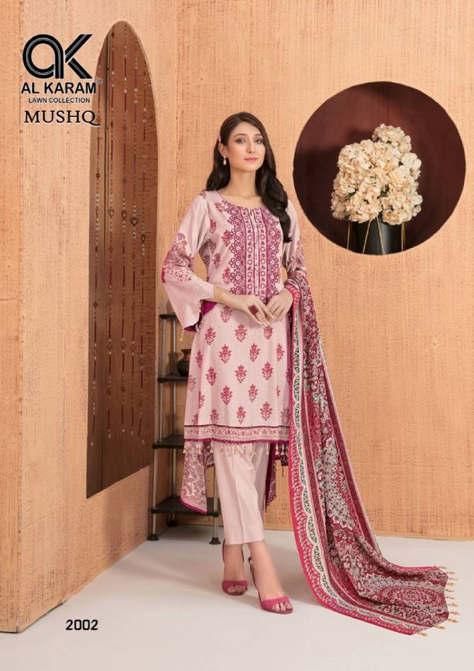Al Karam Mushq Vol 2 Wholesale Karachi Cotton Dress Material Catalog
